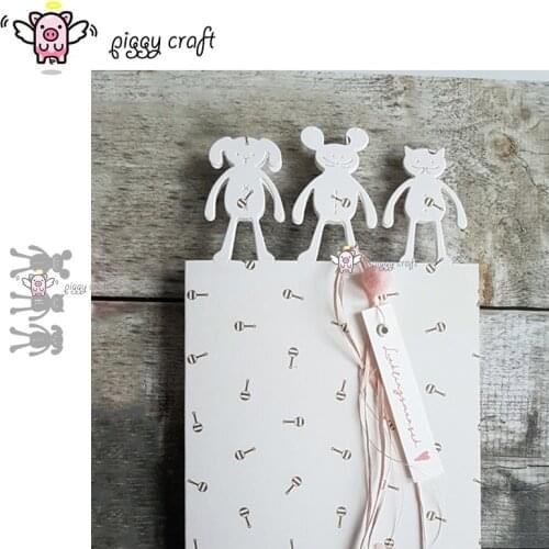 Piggy Craft metal cutting dies cut die mold Mouse cat dog animal Scrapbook paper craft album card punch knife art cutter die