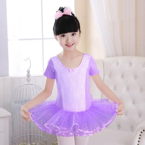 New Arrival Children Girls Lace Sleeveless Dance Wear Ballet Tutu Kids Pink Dance Leotard Dress