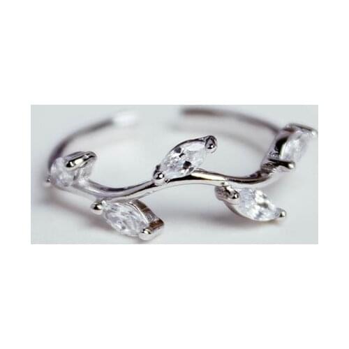 925 Sterling Silver tree branch Rings for Women Jewelry Fashion Open Adjustable Finger Ring Free Shipping