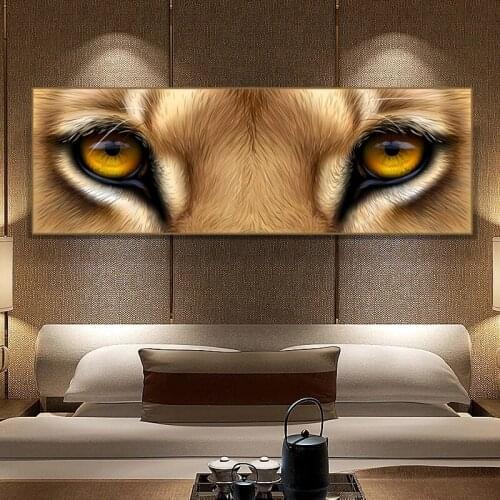 Animal Art Wild Lion Tiger Eye Canvas Painting Wall Art Posters Prints Wall Pictures for Living Room Modern Home Cuadros Decor