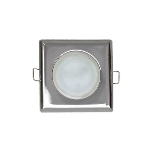 12V 24V Brass Chrome Decor LED Cluster Square Overhead Light Marine Boat RV