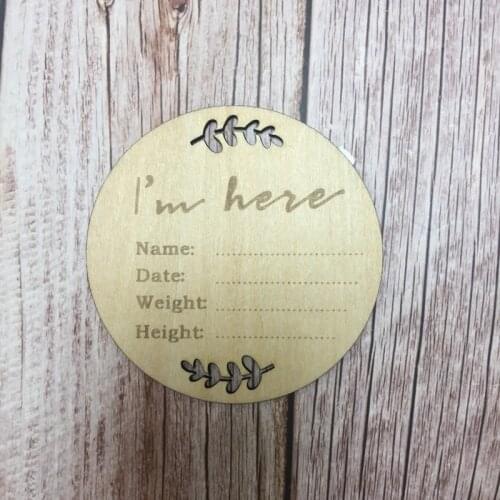 2pcs newborn gift baby announcement monthly milestone baby name milestone cards