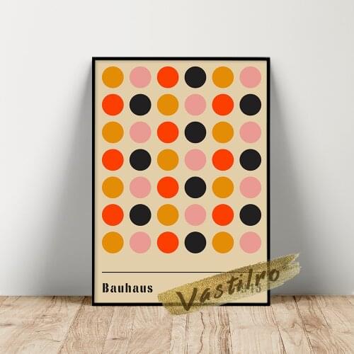 Bauhaus Circle Illustration Prints Exhibition Museum Poster Home Decor Kids Room Canvas Painting Modern Minimalist Wall Picture