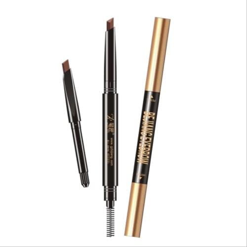 Double Ended Eyebrow Pencil automatical Waterproof sweatproof Rotatable Triangle Long-lasting Eye Brow Pencil with replacement