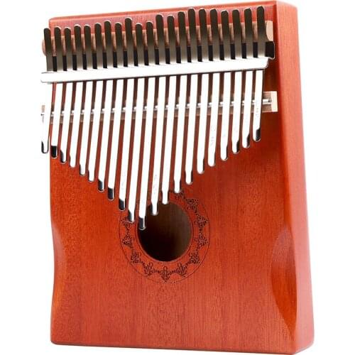 Kalimba 21-Key Portable Wooden Kalimba Thumb Piano Mbira Finger Piano with Carry Bag Tuning Hammer Protector Stickers Music Book