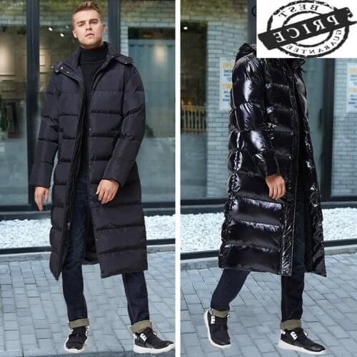 Winter Jacket Men Clothes Thick Warm Long 20% White Duck Down Coat Korean Casual Brand Mens Down Jacket Parkas Hiver 130