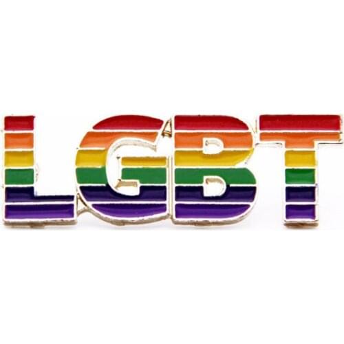 LGBT Pride Rainbow Heart Badge Gay Lesbian Symbol Pin Love Is Love Corsage Brooch Logo Clothing Accessories Jewelry Pins Gift