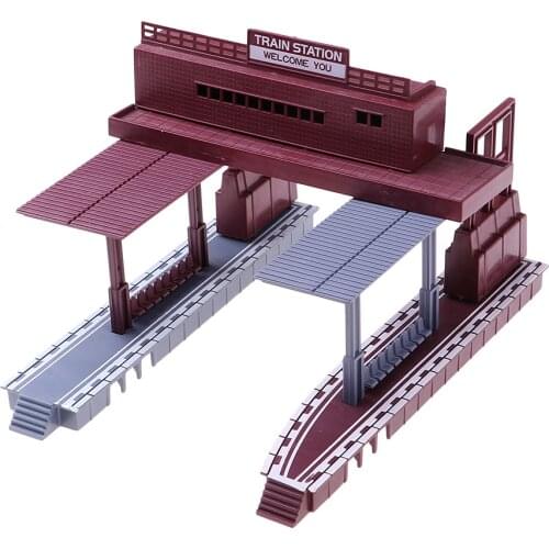 1:87 Scale Train Station Simulation Layout HO Gauge Building Model Diorama Part Accessory Model