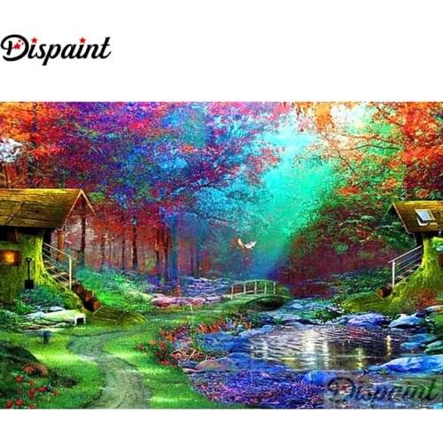 Dispaint Full Square/Round Drill 5D DIY Diamond Painting "Flower tree" Embroidery Cross Stitch 3D Home Decor A11932