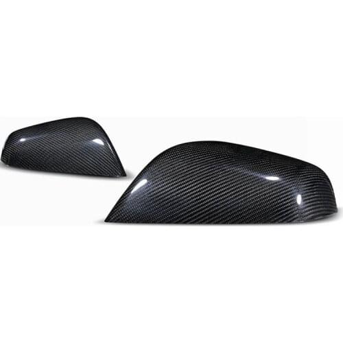 Real Carbon Wing Rearview Side Mirror Cover Caps Trim fit For Tesla Model S 2012-2017