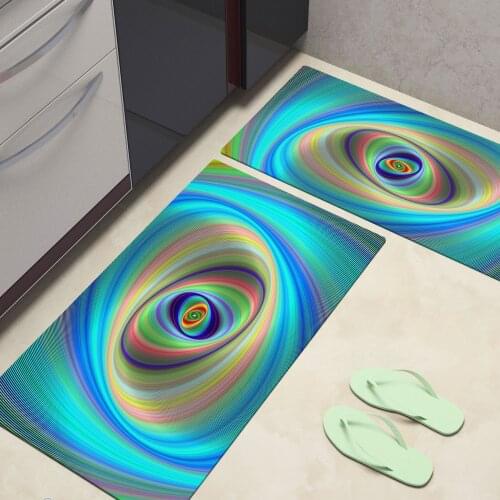 Sofa Floor Mat Visual Impact Kitchen Area Rugs Living Room Bedroom Bathroom Decor Large Carpet Print Ellipse Line Vortex