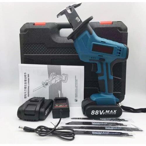 Portable 88V Cordless Reciprocating Saw Li-Ion Battery Electric Saw Blade For Wood Metal Chain Saws Cutting Power Tool
