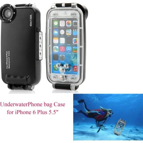 Meikon 40m 130ft Rated Dive Professional Submersible Waterproof Underwater Housing Diving Phone bag Case for iPhone 6 Plus 5.5"