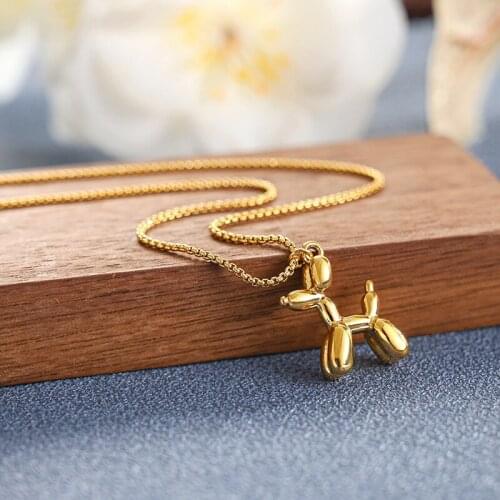 Simple Cool Cute Puppy Necklace Female Clavicle Chain Light Luxury Non-Mainstream Design Sense Senior Mori Does Not Fade