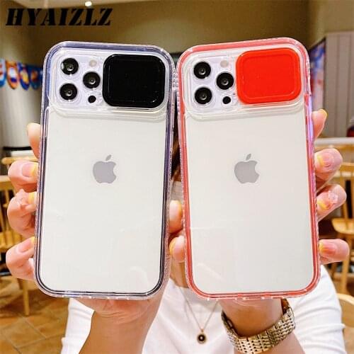 Shockproof Back Case for iPhone 13 12 11 Pro Max SE2020 XR X 6 7 8 Plus Transparent Soft Phone Cover Camera Lens Protective Case