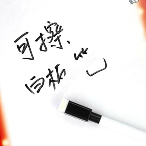 20/40pcs Whiteboard Pen Magnetic Dry Erase White Board Markers Pens with Erasers Cap Black Ink for School Office Home Supplies