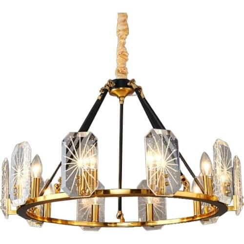 Modern Simple Chandeliers For Living Room Creative Bubble Crystal Lampshade Gold Round 6/8/10 Heads Metal Hanglamp E14 LED Bulb