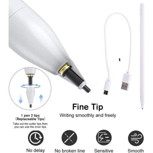 Stylus Pen Tip Screen Pen with Palm Rejection without Any Scratches or Stains Long Working Time for iPad and Other Android Phone