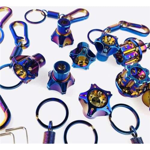 Universal Motorcycle Modified Key Cover Protector CNC Decorative Key Head Cover CNC T6 Aluminum Motorbike Accessories Titanium