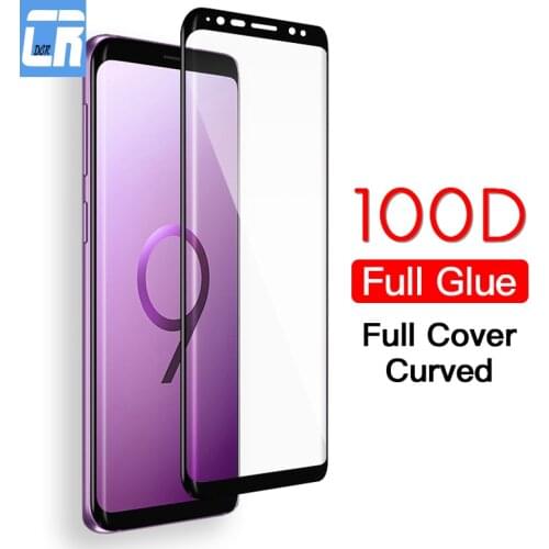 2Pcs 100D Full Glue Cover Curved Protection Tempered Glass For Samsung Galaxy S10 S9 S8 Note 8 9 10 Plus Screen Protector