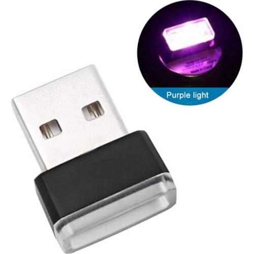 1PC Mini USB 7 Colors Optional LED Car Interior Jewelry Neon Lights Decorative Atmosphere Lamp