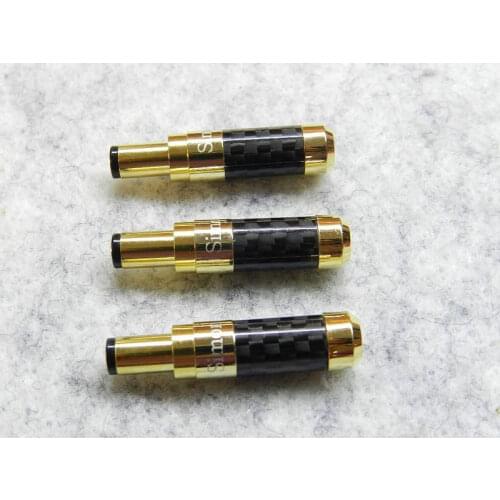 1PCS Taiwan Carbon Fiber Shell Pure Copper Gold Plated 24K Gold DC Plug (Female) Home Amplifiers