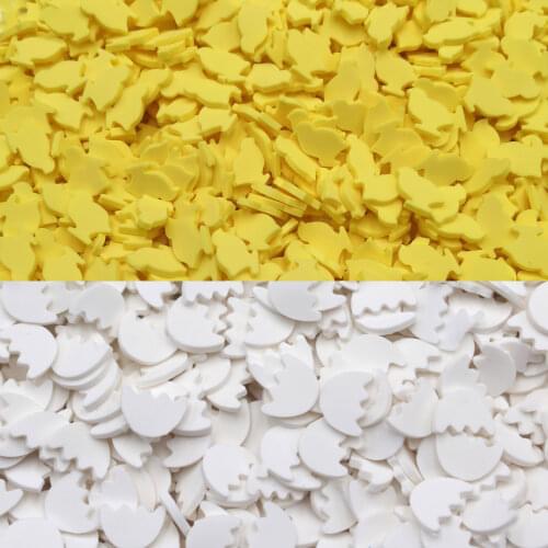 100g/Lot Polymer Clay Cute Chick and Eggshell Soft Pottery Cartoon Chook Sprinkles for Mobile Decoration DIY Crafts