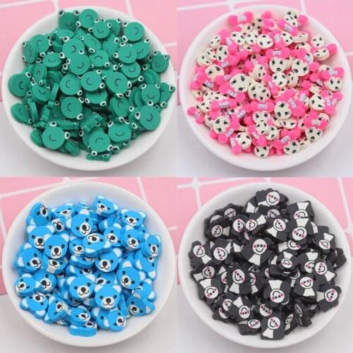 100g/Lot Polymer Clay Cute Animal Series Slices Fruits Sprinkles for Arts and Mobile Decoration DIY Crafts Filler Accessories