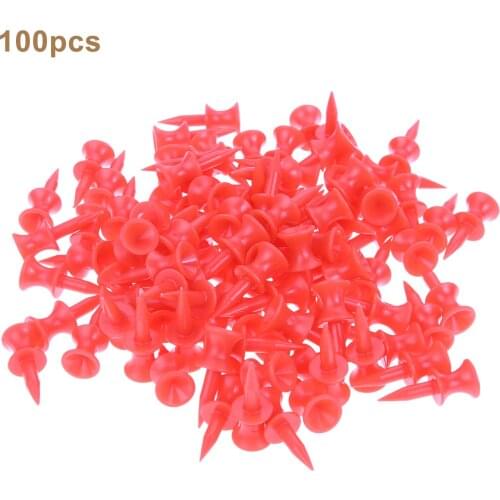 100PCS/ LOT 31mm 1.2 inch Golf Tee Golf Ball Training Tees Plastic Castle Step Grad Golf Tees Bulk Red Golf Accessories