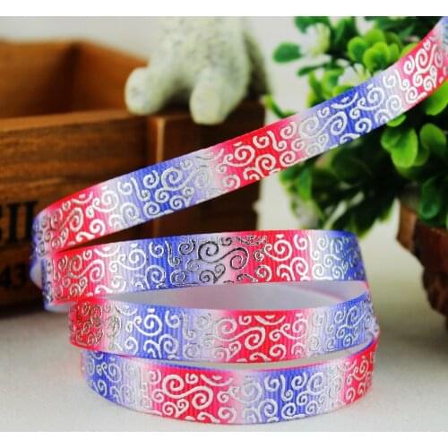 14121157 , 3/8'' 10MM Patterns hot silver Printed grosgrain ribbon, DIY handmade materials accessories,Gift wrap ribbon