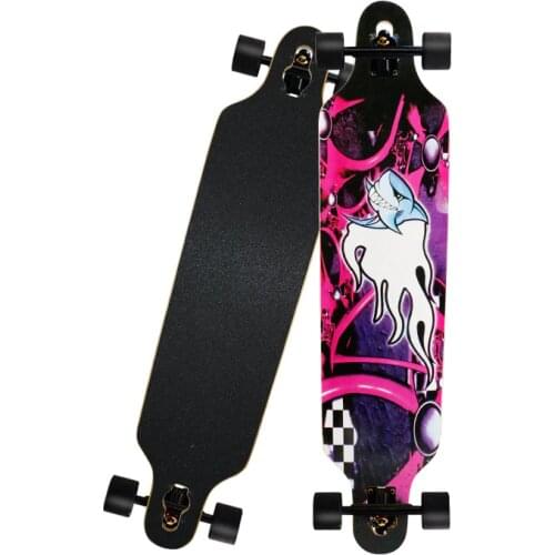 2021 New Longboard Road Skateboard Four Wheels Adult Teenagers Long Board Maple Flat-Plate High Speed Drift Skateboard Scooter