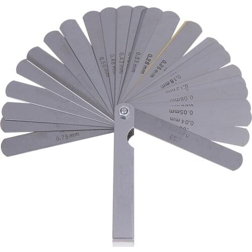 32pcs/set 0.04-0.88mm Range Finder Feeler Gauge Valve Teaching Feeler Reading Measuring Tools Wholesale