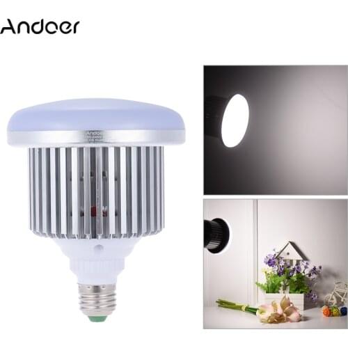Andoer 50W 5500K 72 Beads E27 Socket Fill-in Softbox Photography LED Lamp Light Bulb for DSLR Camera & Smartphone Shooting
