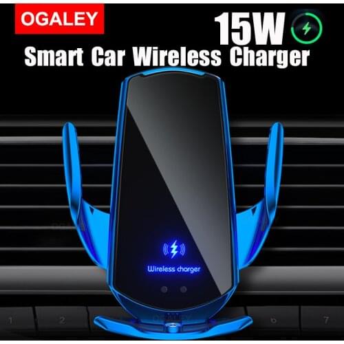 15W Qi Fast Car Wireless Charger Phone Holder for iPhone 12 Pro Max Wireless Charging Car Phone Holder for iPhone 11 Pro X XS XR
