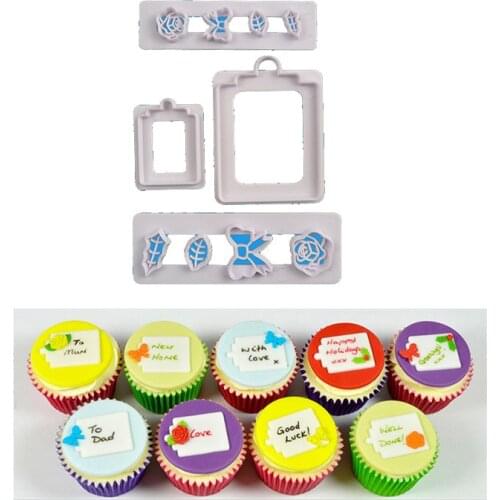 Butterfly Farme Ball Cookie Cutter Plastic Biscuit Knife Baking Fruit Cake Kitchen Tools Mold Embossing Printing