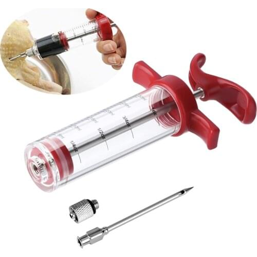 BBQ Steak Meat Sauces Syringes Marinades Flavor Needle Kitchen Spices Cooking Stainless Steel Needles Spice Syringe Turkey Pork