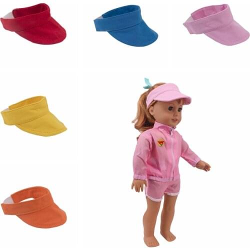 Candy Color Baseball Sport Casual Hat For 18 Inch American Doll&43 CM Born Baby Generation Russian DIY Birthday Girls Gift