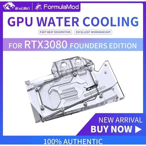 Bykski 3080 GPU Water Cooling Block For NVIDIA RTX3080 Founders Edition, Graphics Card Liquid Cooler System, N-RTX3080FE-X