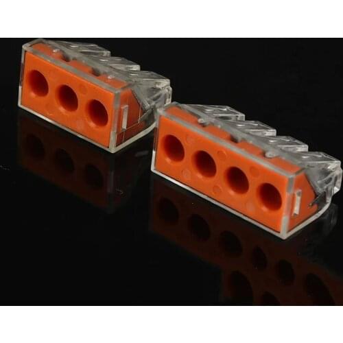 PCT-103D Quick Terminal 400V/4KV/24A Wire 2.5-6mm Terminal transparent 3 Hole 4 Hole PCT-104D
