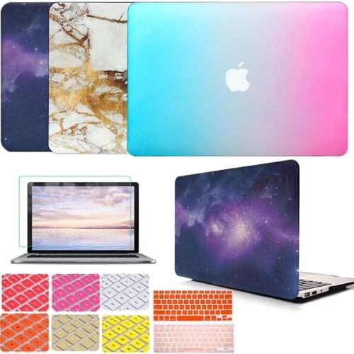 Laptop Case for Apple Macbook Air Pro Retina 11"/13"/15"/New Air 13" (A1932)/12" (A1534) Hard Laptop Cover Case+screen Protector
