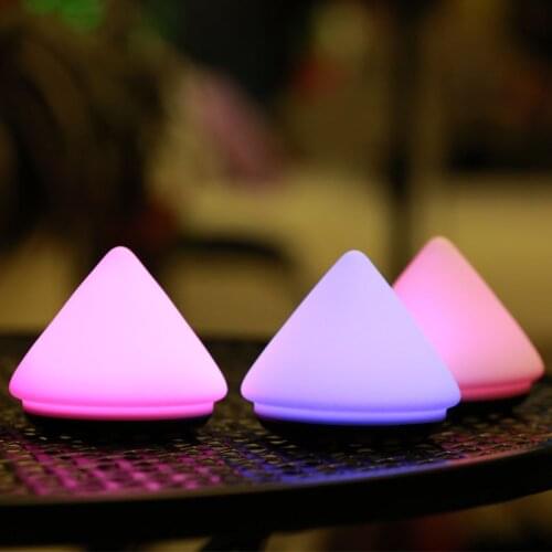 Colorful Silicone LED light Pyramid Shape Adjustable Lamp Desk Mount Light LED Caring Relax Night Light for Christmas gifts