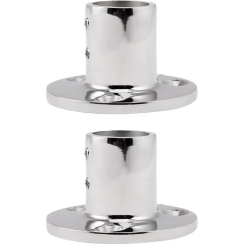 Boat Rail Fitting Stanchion Base Mount Fits 25mm Tube Boat Parts Accessories