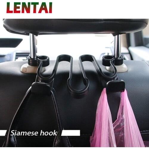 LENTAI For Toyota corolla 2008 yaris Honda civic 2006-2011 2017 Citroen c4 c5 Ssangyong MG 1PC Car Hook Headrest Clip S Styling