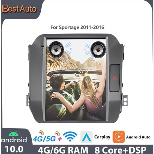 Best Auto Android 10.0 Audio For Cars Player 9“ Inches GPS Navigation Vertical Car Radio For Kia Sportage 2011-2016
