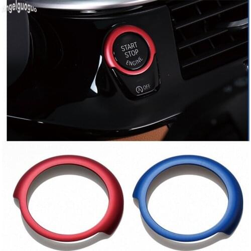 Metal Car Engine Start Stop Ring Keyless Start System Button Decoration Cover Car-styling For BMW 5 series G30 6GT GT6 2017 18