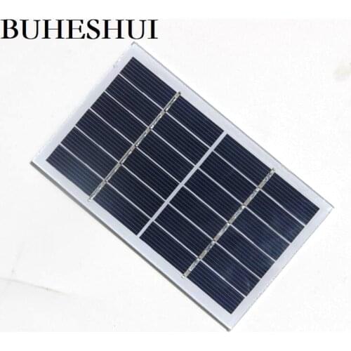BUHESHUI Mini 1W 6V Solar Cell Polycrystalline Solar Panel Module DIY Solar Charger For 3.7V Education 115*70*3mm