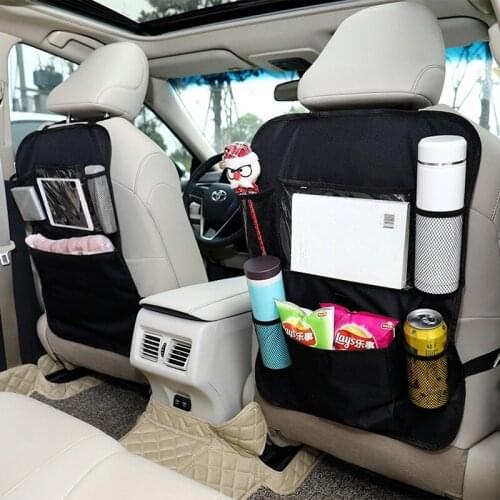 Multi-Pocket Car Storage Bag Universal Car Back Seat Organizer Tablet Holder Waterproof Travel Bag Hanging Car Organizer
