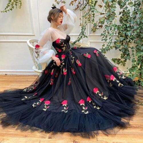 New Arrival Lady Party Dress Flowers Sweetheart Ribbons Lace Long Gowns Ball Gown Evening Dress