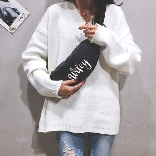 Gift for Wife Wifey Mother Women Men Waist Bag Fanny Pack Casual Money Phone Belt Bag Unisex Canvas Hip Bag Pouch Banana bags