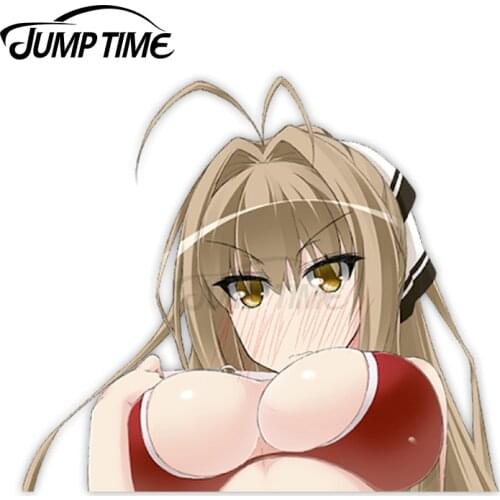 Jump Time Amagi Brilliant Park Sento Isuzu 71 Cute Anime Girl Peeker Vinyl Decal Window Waifu Car Stickers
